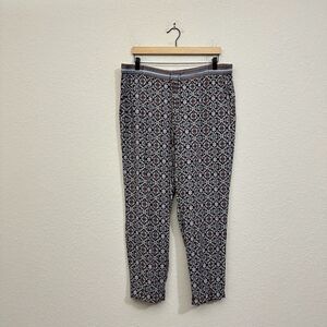 J. JILL Tribal Print Harem Pull-On Pants Drawstring in Multicolor